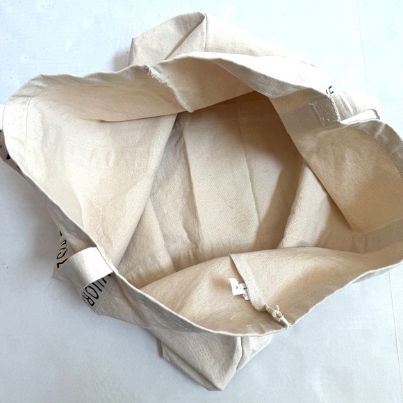 VUORI XL Canvas Tote Bag logo Beige Tan The Rise The Shine Gym Beach 24" x 15" - Picture 9 of 13